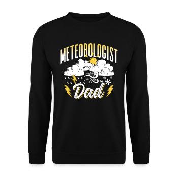 Météorologue Papa Météorologie - Sweat-shirt Unisexe - noir - Devant - Alina (178cm) & Michal (187cm)