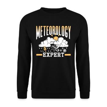Expert en météorologie Météorologue spécialiste des prévisions météorologiques - Sweat-shirt Unisexe - noir - Devant - Alina (178cm) & Michal (187cm)