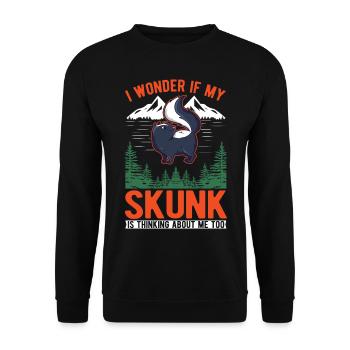 Amateur de mouffette - Sweat-shirt Unisexe - noir - Devant - Alina (178cm) & Michal (187cm)