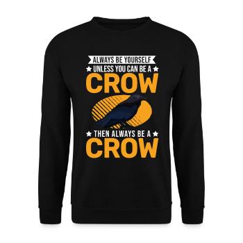 Crow Raven Crow Crow Husbandry Crow Breeder - Unisex Sweatshirt - black - Front - Alina (178cm) & Michal (187cm)