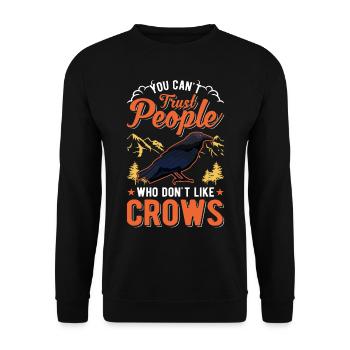 Crow Raven Crow Crow Husbandry Crow Breeder - Unisex Sweatshirt - black - Front - Alina (178cm) & Michal (187cm)