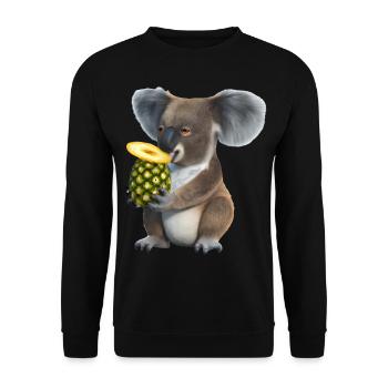 Koala et ananas - Sweat-shirt Unisexe - noir - Devant - Alina (178cm) & Michal (187cm)