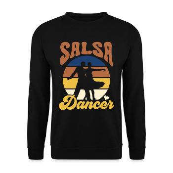 Salsa Tänzer Tanzen Hobby Tanz - Unisex Pullover - Schwarz - Vorne - Alina (178cm) & Michal (187cm)