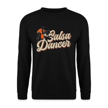 Salsa Tänzer Hobby Tanz Tanzen - Unisex Pullover - Schwarz - Vorne - Alina (178cm) & Michal (187cm)