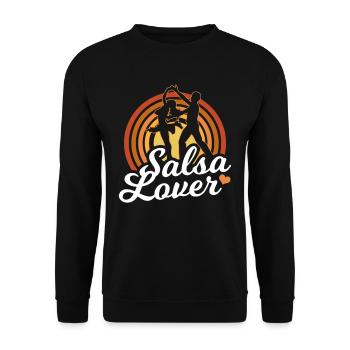 Salsa Liebhaber Tanzen Tanz Tänzer Hobby - Unisex Pullover - Schwarz - Vorne - Alina (178cm) & Michal (187cm)