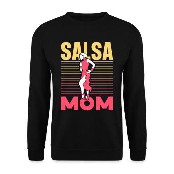 Salsa Mama Hobby Dance Dancer Dancing - Unisex Sweatshirt - black - Front - Alina (178cm) & Michal (187cm)