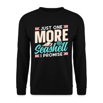 Nur Noch Eine Muschel Ich Verspreche Es Muscheln - Unisex Pullover - Schwarz - Vorne - Alina (178cm) & Michal (187cm)