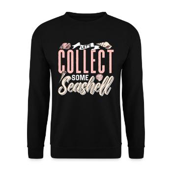 Let's collect shells Shell Shell Collector - Unisex Sweatshirt - black - Front - Alina (178cm) & Michal (187cm)