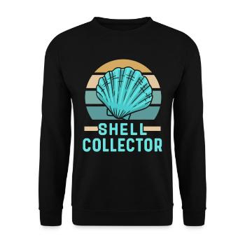 Shell collectors Mussel collectors collect mussels - Unisex Sweatshirt - black - Front - Alina (178cm) & Michal (187cm)