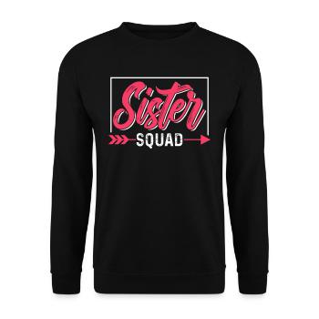 Schwestern Team Freund Schwester Freundschaft - Unisex Pullover - Schwarz - Vorne - Alina (178cm) & Michal (187cm)