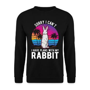 Lapin Lapin Lapin Lapin - Sweat-shirt Unisexe - noir - Devant - Alina (178cm) & Michal (187cm)