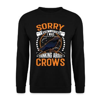 Crow Raven Crow Crow Husbandry Crow Breeder - Unisex Sweatshirt - black - Front - Alina (178cm) & Michal (187cm)