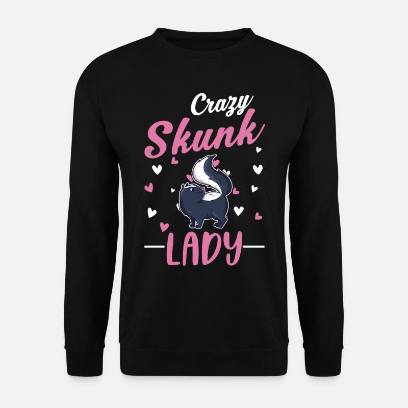 Crazy Skunk Woman - Unisex Sweatshirt - black