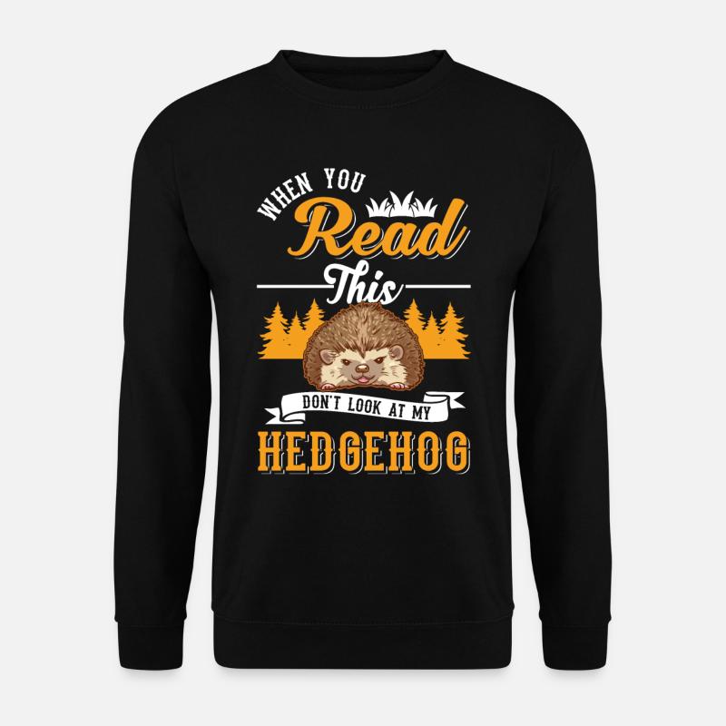 Hedgehog Gift Stacheligel - Unisex Sweatshirt - black
