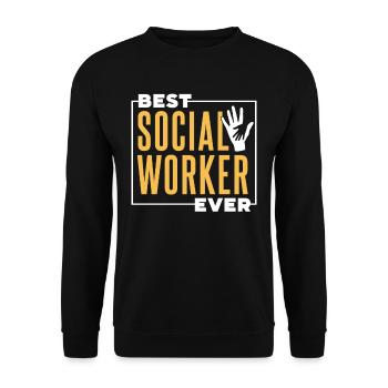 Meilleur travailleur social de tous les temps en travail social - Sweat-shirt Unisexe - noir - Devant - Alina (178cm) & Michal (187cm)