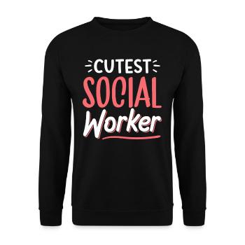 Formation de travailleur social la plus douce - Sweat-shirt Unisexe - noir - Devant - Alina (178cm) & Michal (187cm)