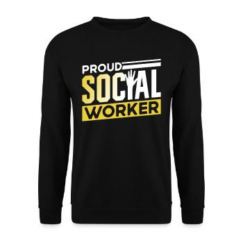 Fier travailleur social Formation Travailleur social - Sweat-shirt Unisexe - noir - Devant - Alina (178cm) & Michal (187cm)