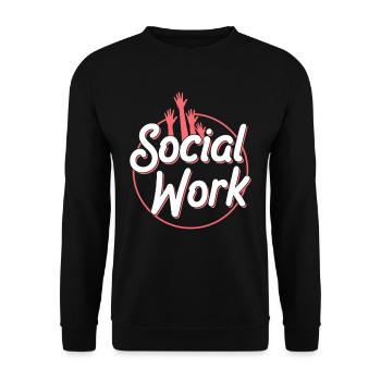 Social Work Social Work Social Worker Profession - Unisex Sweatshirt - black - Front - Alina (178cm) & Michal (187cm)