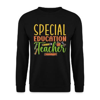 Teacher of Special Education Special Education Profession - Unisex Sweatshirt - black - Front - Alina (178cm) & Michal (187cm)