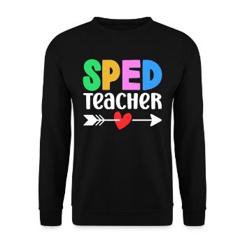 Lehrer Für Sonderpädagogik Sonderpädagoge Beruf - Unisex Pullover - Schwarz - Vorne - Alina (178cm) & Michal (187cm)