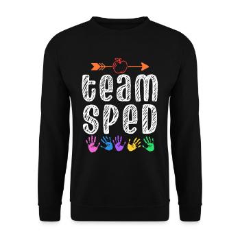 Team Special Education Teachers Special Education Profession - Unisex Sweatshirt - black - Front - Alina (178cm) & Michal (187cm)