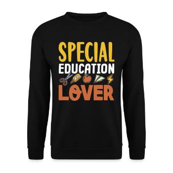Special Education Lovers Special Education Teachers - Unisex Sweatshirt - black - Front - Alina (178cm) & Michal (187cm)