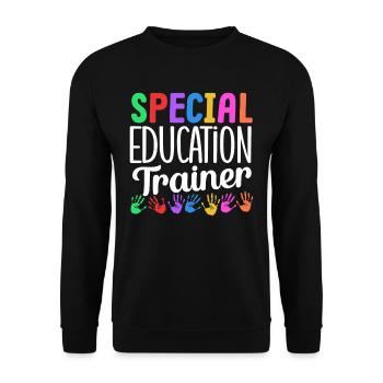Special Education Trainer Special Education Teacher - Unisex Sweatshirt - black - Front - Alina (178cm) & Michal (187cm)
