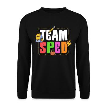 Team Special Education Teacher Profession Special Education - Unisex Sweatshirt - black - Front - Alina (178cm) & Michal (187cm)