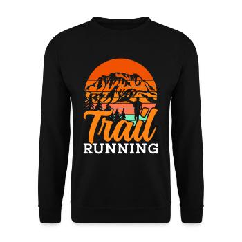 Course en sentier Coureur de trail - Sweat-shirt Unisexe - noir - Devant - Alina (178cm) & Michal (187cm)