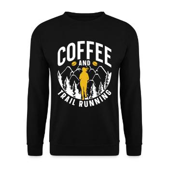 Café et trail running course course de trail running - Sweat-shirt Unisexe - noir - Devant - Alina (178cm) & Michal (187cm)