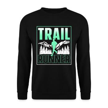 Course de trail Course Course en sentier - Sweat-shirt Unisexe - noir - Devant - Alina (178cm) & Michal (187cm)