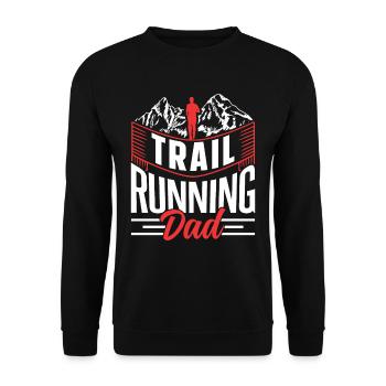 Trail Running Papa Runner Trail Running Race - Unisex Sweatshirt - black - Front - Alina (178cm) & Michal (187cm)