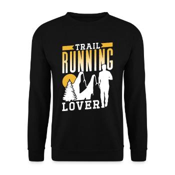 Trail Running Lover Runner Trail Running Race - Unisex Sweatshirt - black - Front - Alina (178cm) & Michal (187cm)