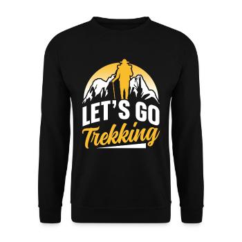 Partons trekking amateurs de randonnée randonneurs - Sweat-shirt Unisexe - noir - Devant - Alina (178cm) & Michal (187cm)