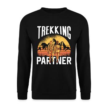 Trekking Couple Couple Randonneurs - Sweat-shirt Unisexe - noir - Devant - Alina (178cm) & Michal (187cm)