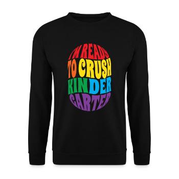Ich Bin Bereit Den Kindergarten Zu Zerstören Süß - Unisex Pullover - Schwarz - Vorne - Alina (178cm) & Michal (187cm)