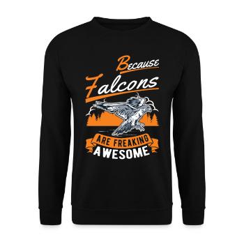 Parce que les faucons sont géniaux Falke - Sweat-shirt Unisexe - noir - Devant - Alina (178cm) & Michal (187cm)