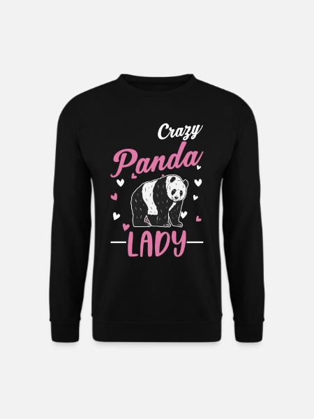 Femme panda folle - Sweat-shirt Unisexe - noir