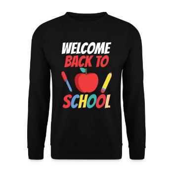 Welcome back to school Teachers Back to school - Unisex Sweatshirt - black - Front - Alina (178cm) & Michal (187cm)