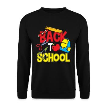Back to School Back to School Teachers Back to School - Unisex Sweatshirt - black - Front - Alina (178cm) & Michal (187cm)