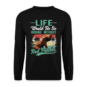 Red Panda Gift Cat Bear Red Panda - Unisex Sweatshirt - black - Front - Alina (178cm) & Michal (187cm)