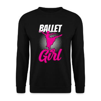 Ballet Girl Mama Dancer Ballerina Ballet - Unisex Sweatshirt - black - Front - Alina (178cm) & Michal (187cm)