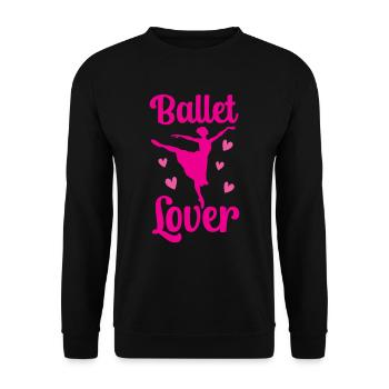 Ballet Lover Girls Ballet Dancer Ballerina - Unisex Sweatshirt - black - Front - Alina (178cm) & Michal (187cm)