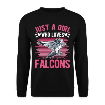Falconry Girl Falconer Falconry Falconry - Unisex Sweatshirt - black - Front - Alina (178cm) & Michal (187cm)