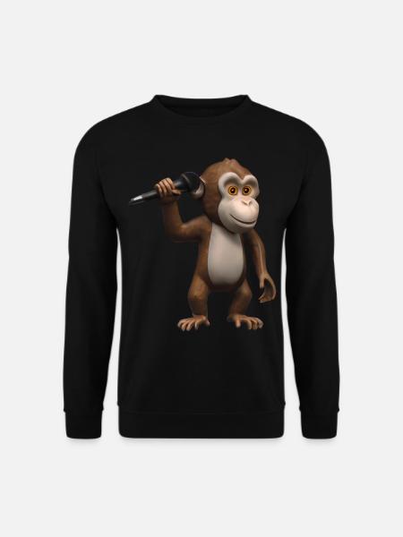 Singing Monkey - Unisex Sweatshirt - black