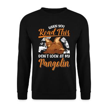 Pangolin Cadeau Pangolin - Sweat-shirt Unisexe - noir - Devant - Alina (178cm) & Michal (187cm)
