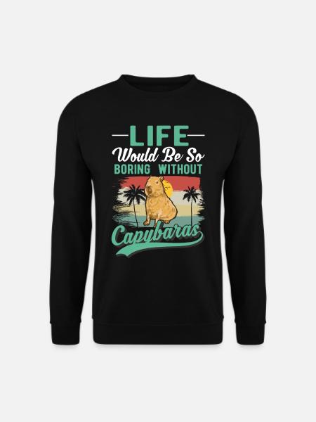 Capybara Geschenk Capibara Wasserschwein - Unisex Pullover - Schwarz