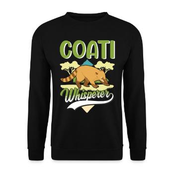 Coati Whisperer Proboscis Coati - Unisex Sweatshirt - black - Front - Alina (178cm) & Michal (187cm)