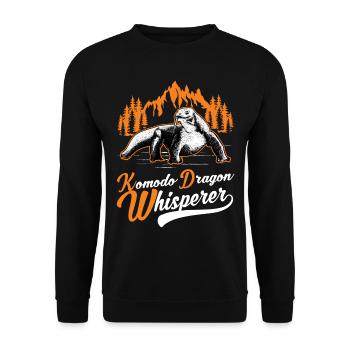 Komodowaran Flüsterer Komodo Dragon Whisperer - Unisex Pullover - Schwarz - Vorne - Alina (178cm) & Michal (187cm)