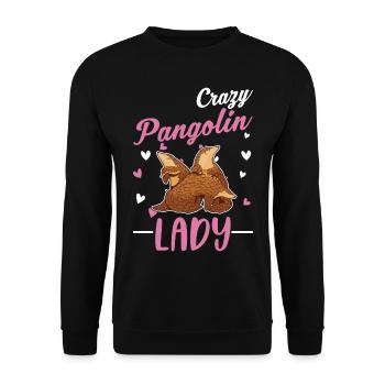 Pangolin fou Femme Pangolin - Sweat-shirt Unisexe - noir - Devant - Alina (178cm) & Michal (187cm)